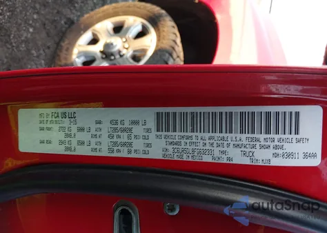 2015 Ram 2500 Big Horn из США, поврежденный, VIN 3C6UR5DL8FG632331